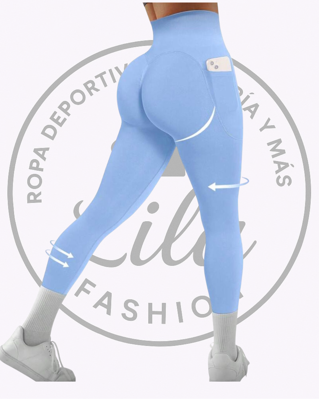 Licra deportiva tiro alto