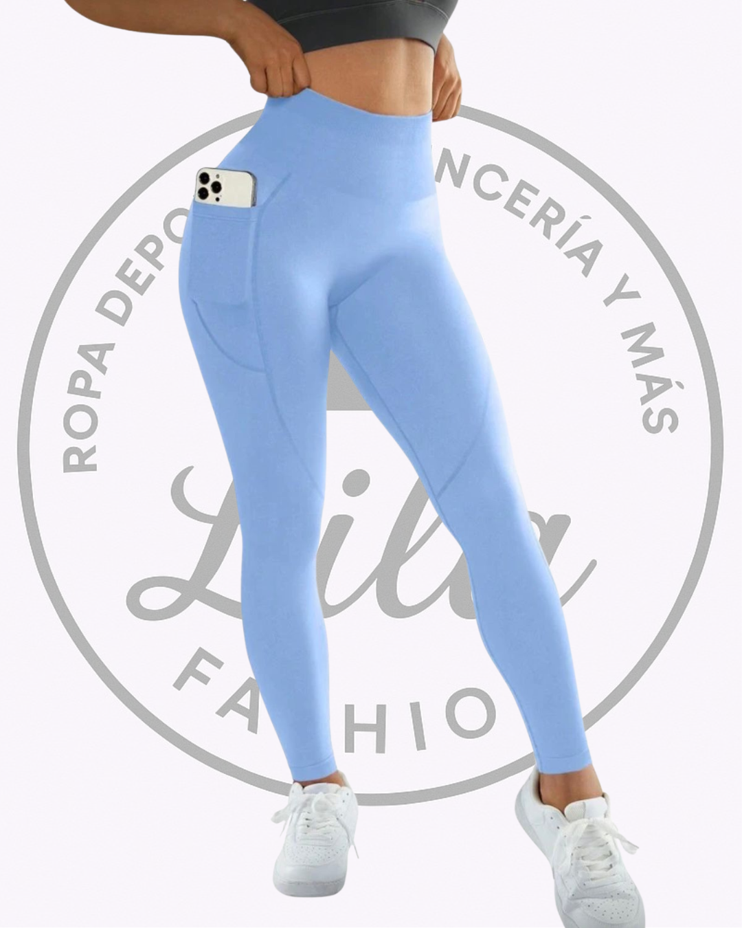 Licra deportiva tiro alto